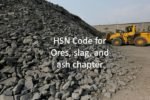 HSN Code for Ores, slag, and ash chapter
