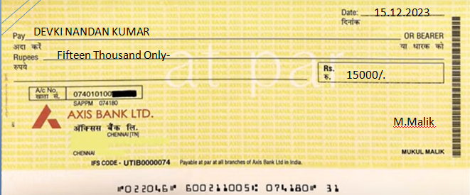 crossed cheque in types of cheques